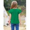 imageImily Bela Girls Ruffle Sleeve Shirts Summer Crewneck Eyelet Tee Tops Casual Cute Blouse 415 YearsGreen