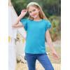 imageImily Bela Girls Ruffle Sleeve Shirts Summer Crewneck Eyelet Tee Tops Casual Cute Blouse 415 YearsLake Blue