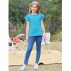 imageImily Bela Girls Ruffle Sleeve Shirts Summer Crewneck Eyelet Tee Tops Casual Cute Blouse 415 YearsLake Blue