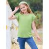 imageImily Bela Girls Ruffle Sleeve Shirts Summer Crewneck Eyelet Tee Tops Casual Cute Blouse 415 YearsLight Green