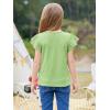 imageImily Bela Girls Ruffle Sleeve Shirts Summer Crewneck Eyelet Tee Tops Casual Cute Blouse 415 YearsLight Green