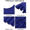 imageImily Bela Girls Ruffle Sleeve Shirts Summer Crewneck Eyelet Tee Tops Casual Cute Blouse 415 YearsNavy Blue