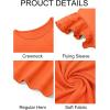 imageImily Bela Girls Ruffle Sleeve Shirts Summer Crewneck Eyelet Tee Tops Casual Cute Blouse 415 YearsOrange