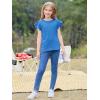 imageImily Bela Girls Ruffle Sleeve Shirts Summer Crewneck Eyelet Tee Tops Casual Cute Blouse 415 YearsRoyal Blue