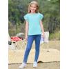 imageImily Bela Girls Ruffle Sleeve Shirts Summer Crewneck Eyelet Tee Tops Casual Cute Blouse 415 YearsSky Blue