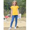 imageImily Bela Girls Ruffle Sleeve Shirts Summer Crewneck Eyelet Tee Tops Casual Cute Blouse 415 YearsYellow