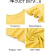 imageImily Bela Girls Ruffle Sleeve Shirts Summer Crewneck Eyelet Tee Tops Casual Cute Blouse 415 YearsYellow