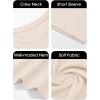 imageImily Bela Girls Summer T Shirts Kids Casual Crewneck Short Sleeve Loose Basic Tee Tops 514 YearsBeige