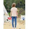 imageImily Bela Girls Summer T Shirts Kids Casual Crewneck Short Sleeve Loose Basic Tee Tops 514 YearsBeige