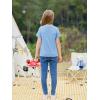 imageImily Bela Girls Summer T Shirts Kids Casual Crewneck Short Sleeve Loose Basic Tee Tops 514 YearsBlue