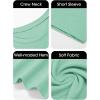 imageImily Bela Girls Summer T Shirts Kids Casual Crewneck Short Sleeve Loose Basic Tee Tops 514 YearsLight Green