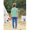 imageImily Bela Girls Summer T Shirts Kids Casual Crewneck Short Sleeve Loose Basic Tee Tops 514 YearsLight Green