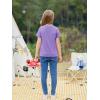 imageImily Bela Girls Summer T Shirts Kids Casual Crewneck Short Sleeve Loose Basic Tee Tops 514 YearsLight Purple