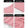imageImily Bela Girls Summer T Shirts Kids Casual Crewneck Short Sleeve Loose Basic Tee Tops 514 YearsPink