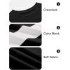 imageImily Bela Kids Boys T Shirts Casual Long Sleeve Color Block Tops Crewneck Loose Basic Tees 514 YearsBlack