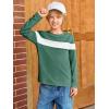 imageImily Bela Kids Boys T Shirts Casual Long Sleeve Color Block Tops Crewneck Loose Basic Tees 514 YearsDark Green