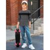 imageImily Bela Kids Boys T Shirts Casual Long Sleeve Color Block Tops Crewneck Loose Basic Tees 514 YearsGrey