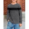 imageImily Bela Kids Boys T Shirts Casual Long Sleeve Color Block Tops Crewneck Loose Basic Tees 514 YearsGrey