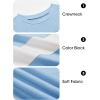 imageImily Bela Kids Boys T Shirts Casual Long Sleeve Color Block Tops Crewneck Loose Basic Tees 514 YearsLight Blue