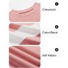 imageImily Bela Kids Boys T Shirts Casual Long Sleeve Color Block Tops Crewneck Loose Basic Tees 514 YearsLight Pink