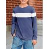 imageImily Bela Kids Boys T Shirts Casual Long Sleeve Color Block Tops Crewneck Loose Basic Tees 514 YearsNavy