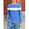 imageImily Bela Kids Boys T Shirts Casual Long Sleeve Color Block Tops Crewneck Loose Basic Tees 514 YearsRoyal Blue