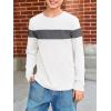 imageImily Bela Kids Boys T Shirts Casual Long Sleeve Color Block Tops Crewneck Loose Basic Tees 514 YearsWhite