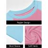 imageImily Bela Kids Girls T Shirts Casual Raglan Short Sleeve Crewneck Color Block Summer Tees 514 YearsDust Pink