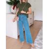 imageImily Bela Summer Short Sleeve Sweater for Women 2025 Crew Neck Ribbed Knit Vests Trendy Pullover TopsArmy Green