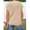 imageImily Bela Summer Short Sleeve Sweater for Women 2025 Crew Neck Ribbed Knit Vests Trendy Pullover TopsBeige