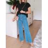 imageImily Bela Summer Short Sleeve Sweater for Women 2025 Crew Neck Ribbed Knit Vests Trendy Pullover TopsBlack