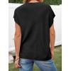 imageImily Bela Summer Short Sleeve Sweater for Women 2025 Crew Neck Ribbed Knit Vests Trendy Pullover TopsBlack
