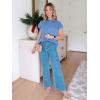 imageImily Bela Summer Short Sleeve Sweater for Women 2025 Crew Neck Ribbed Knit Vests Trendy Pullover TopsBlue