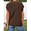 imageImily Bela Summer Short Sleeve Sweater for Women 2025 Crew Neck Ribbed Knit Vests Trendy Pullover TopsCoffee