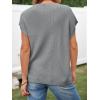 imageImily Bela Summer Short Sleeve Sweater for Women 2025 Crew Neck Ribbed Knit Vests Trendy Pullover TopsGrey