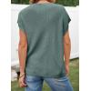 imageImily Bela Summer Short Sleeve Sweater for Women 2025 Crew Neck Ribbed Knit Vests Trendy Pullover TopsGreyish Green