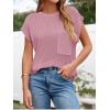 imageImily Bela Summer Short Sleeve Sweater for Women 2025 Crew Neck Ribbed Knit Vests Trendy Pullover TopsLight Pink