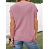 imageImily Bela Summer Short Sleeve Sweater for Women 2025 Crew Neck Ribbed Knit Vests Trendy Pullover TopsLight Pink