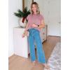 imageImily Bela Summer Short Sleeve Sweater for Women 2025 Crew Neck Ribbed Knit Vests Trendy Pullover TopsLight Pink