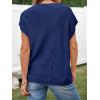 imageImily Bela Summer Short Sleeve Sweater for Women 2025 Crew Neck Ribbed Knit Vests Trendy Pullover TopsNavy