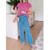 imageImily Bela Summer Short Sleeve Sweater for Women 2025 Crew Neck Ribbed Knit Vests Trendy Pullover TopsPink