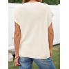 imageImily Bela Summer Short Sleeve Sweater for Women 2025 Crew Neck Ribbed Knit Vests Trendy Pullover TopsWhite