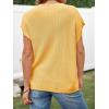 imageImily Bela Summer Short Sleeve Sweater for Women 2025 Crew Neck Ribbed Knit Vests Trendy Pullover TopsYellow