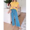 imageImily Bela Summer Short Sleeve Sweater for Women 2025 Crew Neck Ribbed Knit Vests Trendy Pullover TopsYellow