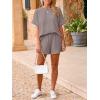 imageImily Bela Womens 2 Piece Outfits 2025 Oversized Summer Short Sets Casual Beach Ribbed Short Sleeve Matching SetLight Grey