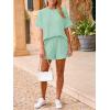 imageImily Bela Womens 2 Piece Outfits 2025 Oversized Summer Short Sets Casual Beach Ribbed Short Sleeve Matching SetMint