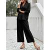 imageImily Bela Womens 2 Piece Outfits Sweatsuit Long Sleeve Lapel V Neck Shirt and Wide Leg Pants 2025 Fall Trendy TracksuitBlack