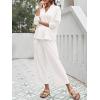 imageImily Bela Womens 2 Piece Outfits Sweatsuit Long Sleeve Lapel V Neck Shirt and Wide Leg Pants 2025 Fall Trendy TracksuitWhite