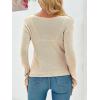 imageImily Bela Womens Boat Neck Shirts Long Sleeve Lightweight Knit Pullover Sweaters Casual Sheer Blouse TopsBeige