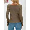 imageImily Bela Womens Boat Neck Shirts Long Sleeve Lightweight Knit Pullover Sweaters Casual Sheer Blouse TopsCoffee